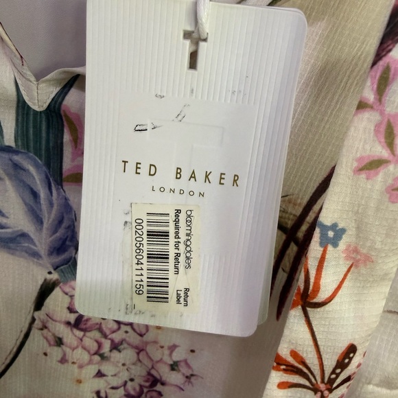 Ted Baker Silk Floral Bow-Tie Blouse - Picture 8 of 9